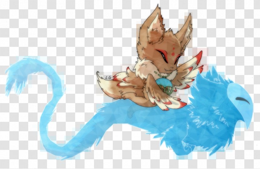 Illustration Figurine Legendary Creature Turquoise - Fictional Character - Ailes Streamer Transparent PNG