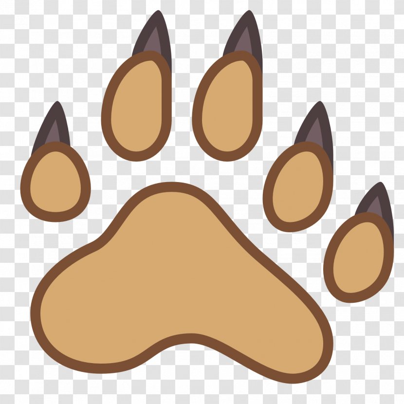 Paw Bear Footprint Clip Art - Felidae - Footprints Transparent PNG