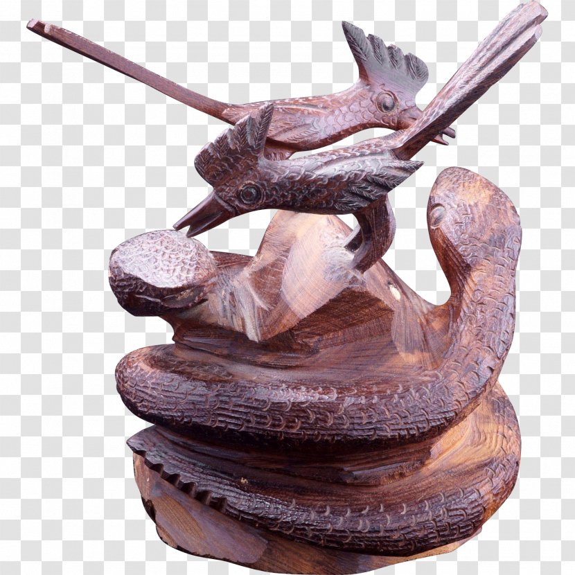 Rattlesnake Wood Carving Sculpture - Statue - Snake Transparent PNG