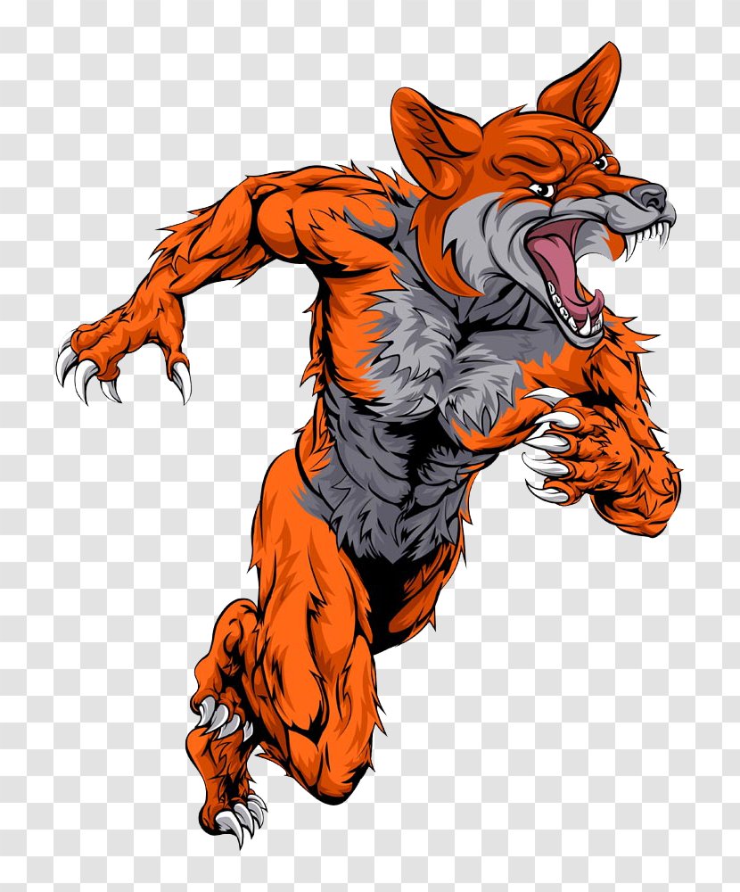 Mascot Fox Graphic Design Illustration - Photography - Running Werewolf Transparent PNG