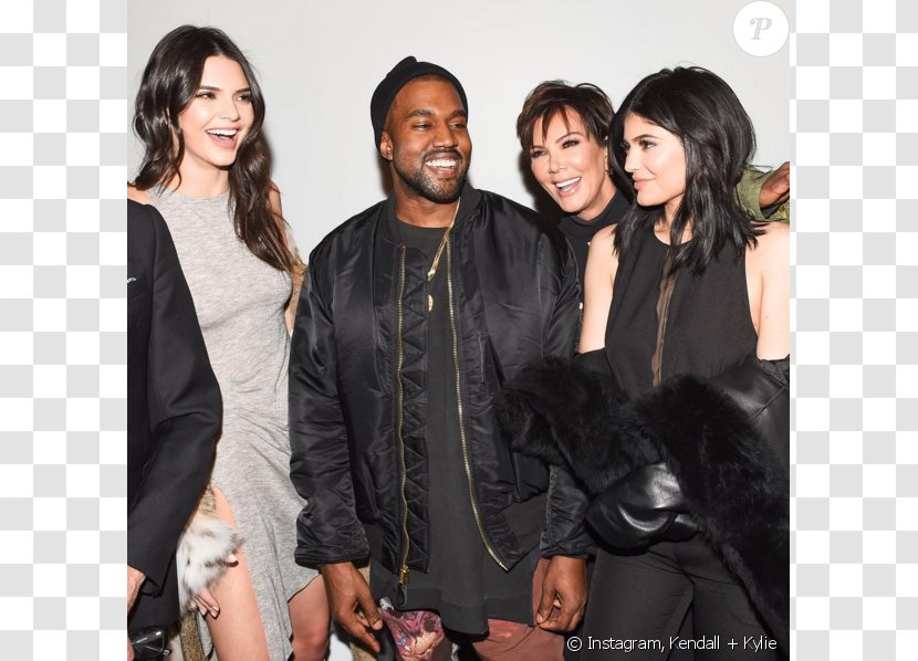 Kendall And Kylie New York Fashion Week Female Adidas Yeezy - Outerwear Transparent PNG