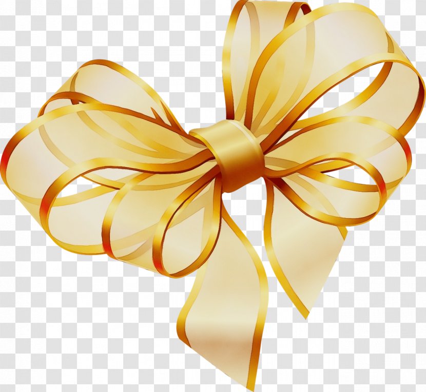 Gold Ribbon - Painting - Satin Wedding Ceremony Supply Transparent PNG