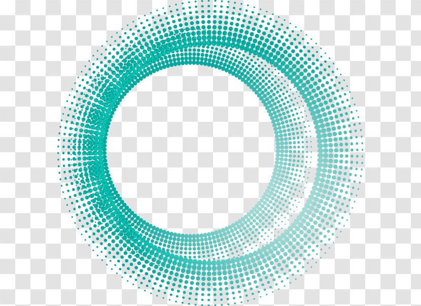 Halftone Logo Circle Illustration - Digital Technology Geometric Ring Transparent PNG