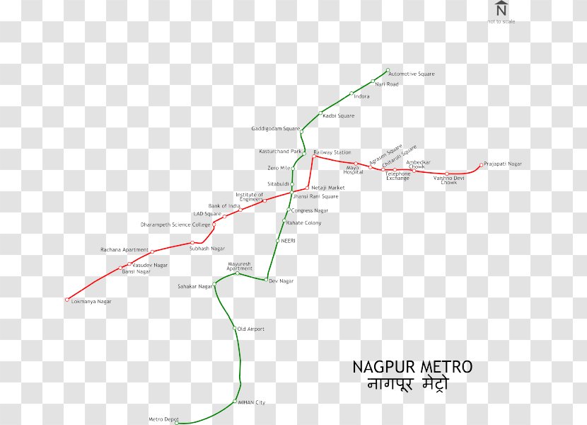 Map Wikipedia Nagpur Metro License - Ccbysa - Rail Transparent PNG