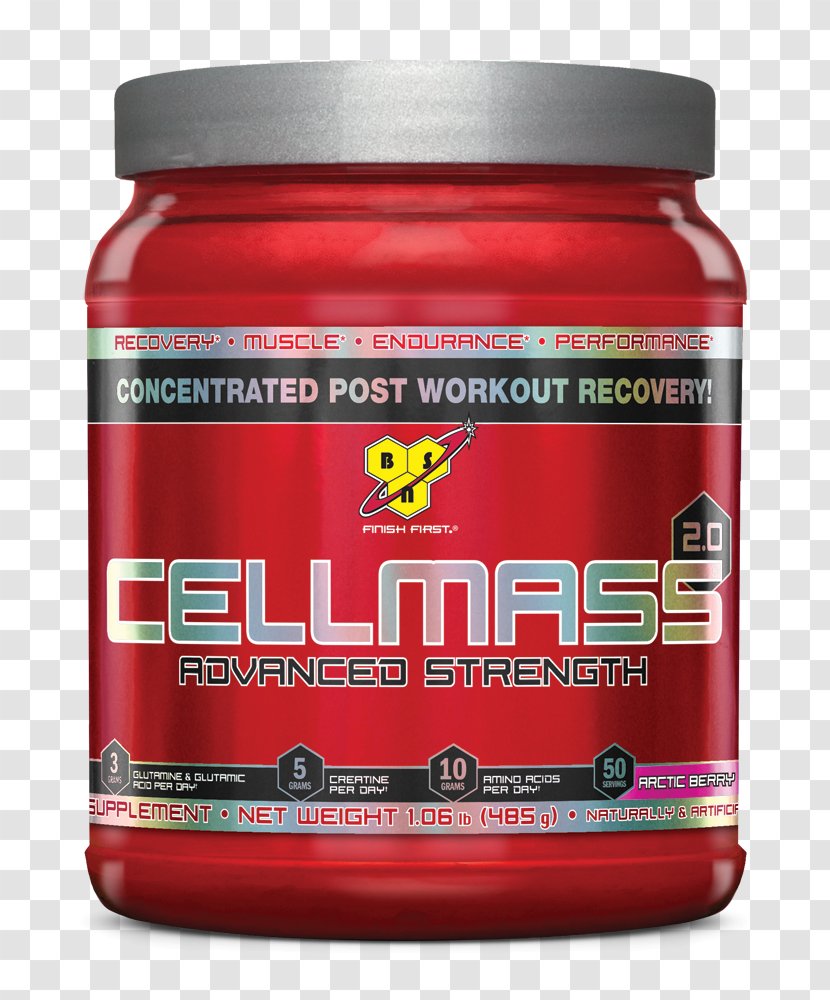 Dietary Supplement BSN Cellmass 2.0 Creatine Protein Taurine - Muscletech - Arctic Berries Transparent PNG