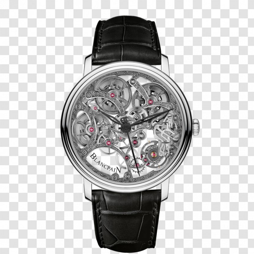 Villeret Blancpain Skeleton Watch Tourbillon - Strap - Watches Transparent PNG