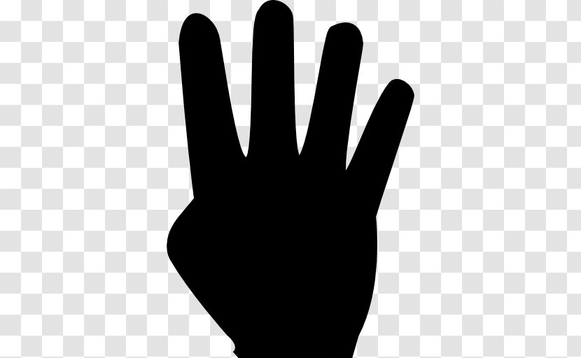Finger Hand - Black And White - Fingers Transparent PNG