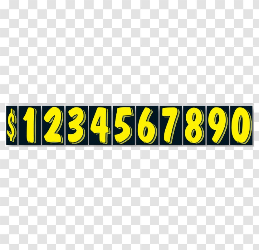 Sticker Advertising Decal Adhesive Polyvinyl Chloride - Yellow - Number Transparent PNG