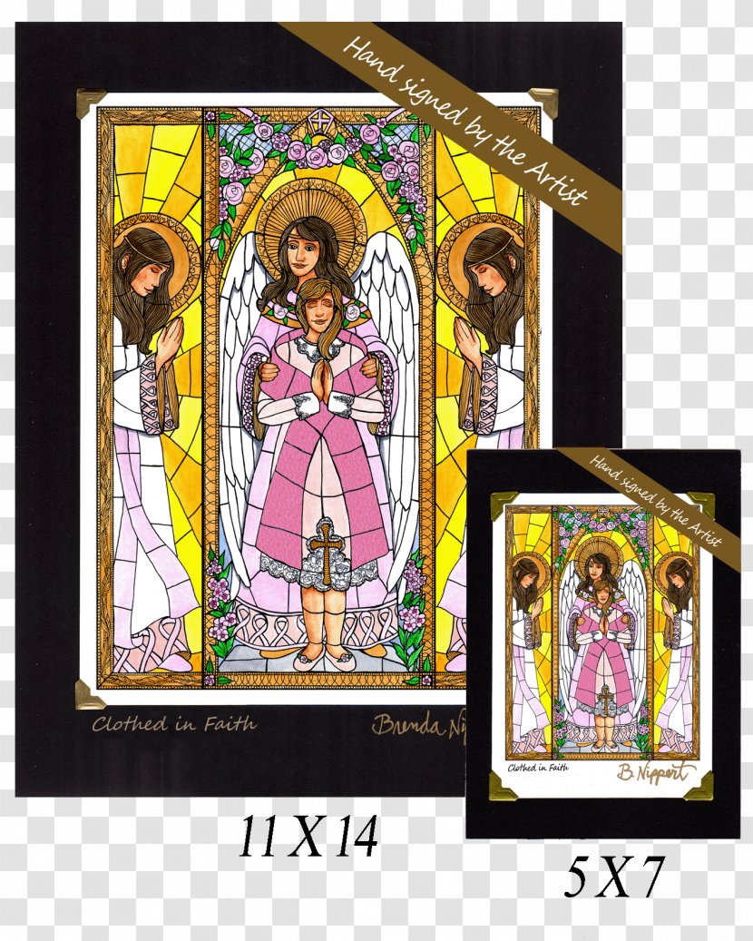 Work Of Art Stained Glass Catholic Church Printmaking - Fine Ribbon Transparent PNG