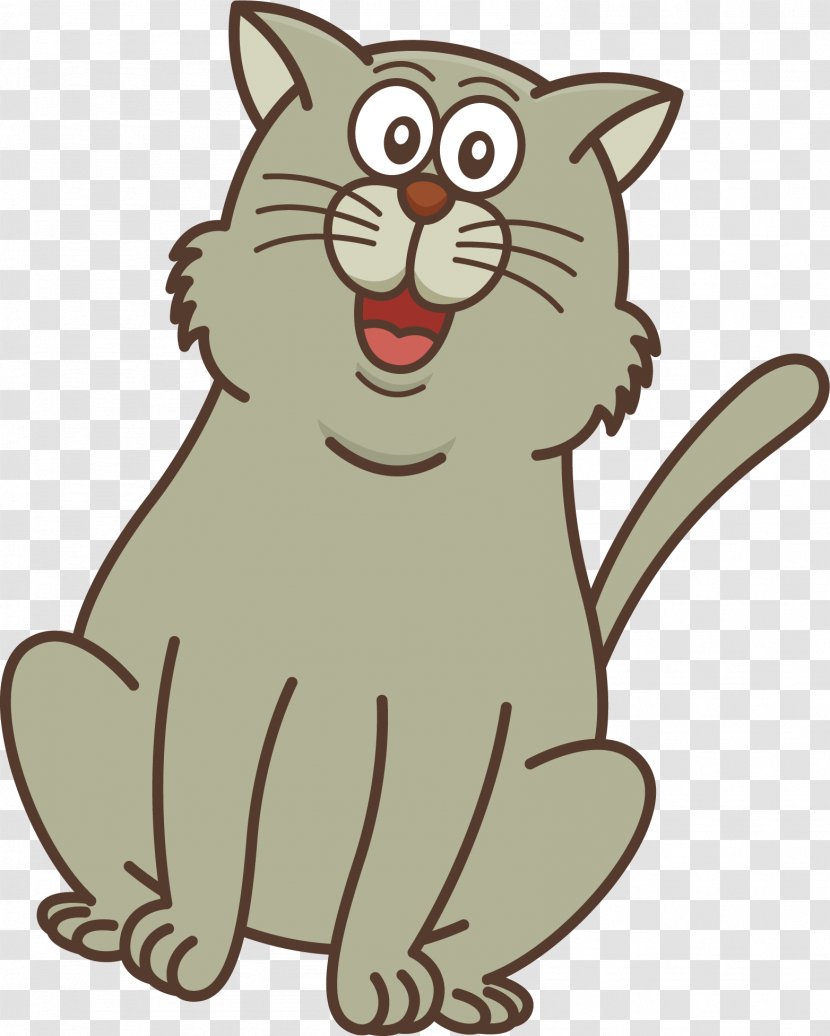 Kitten Whiskers Wildcat Tabby Cat - Facial Expression - Vector Hand-painted Cute Transparent PNG