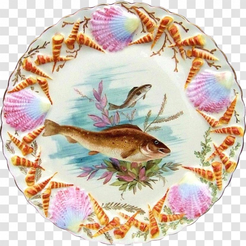 Plate Fauna Organism Tableware - Hand-painted Fish Transparent PNG