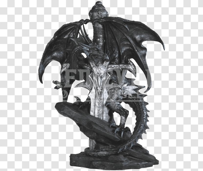 White Dragon Figurine Sculpture Statue Transparent PNG
