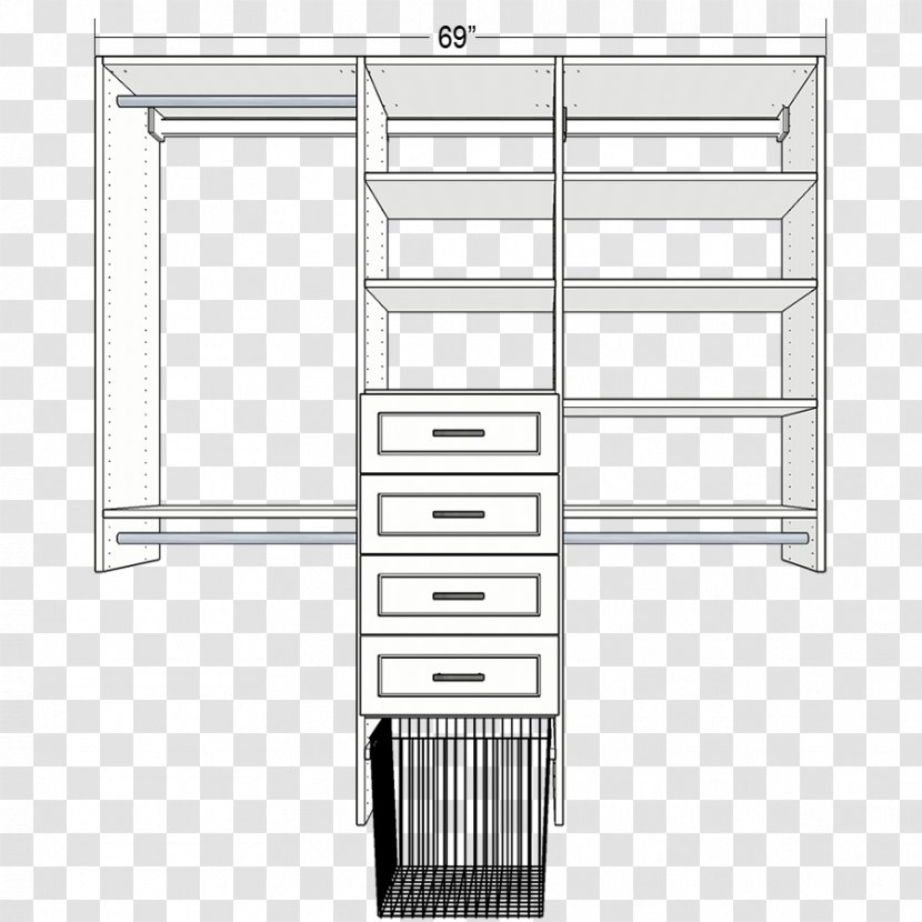 Line Angle - Furniture - Adjustable Shelving Transparent PNG