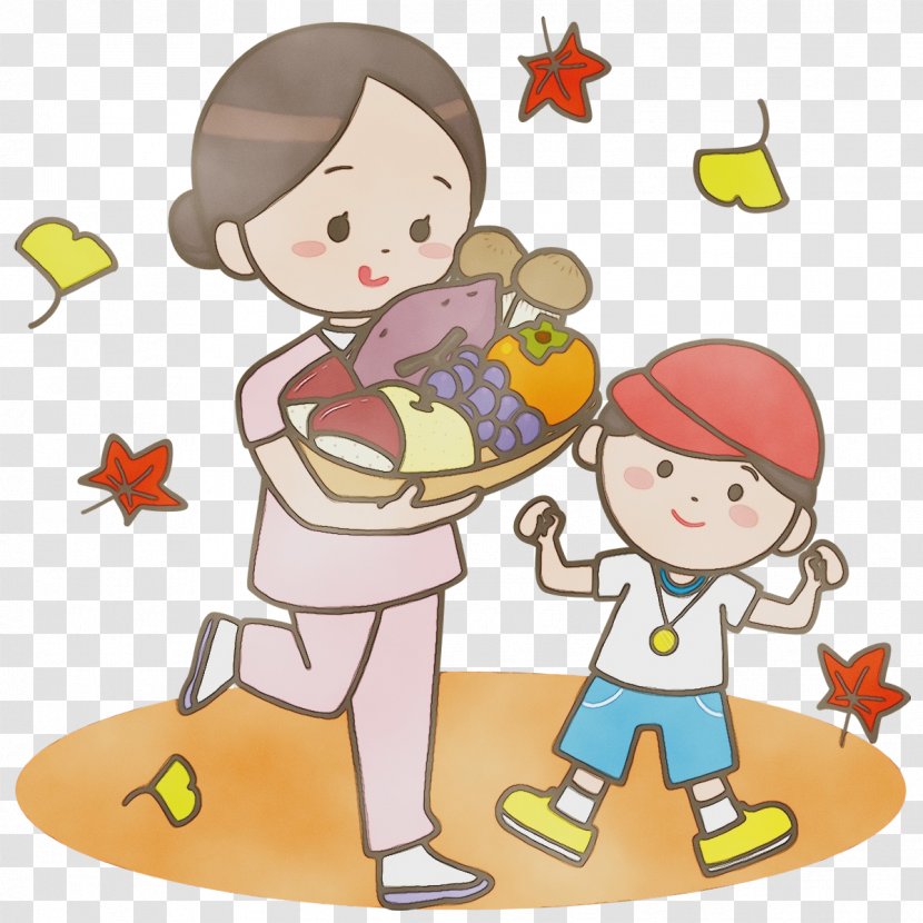 Kids Playing Cartoon - Wet Ink - With Sharing Transparent PNG
