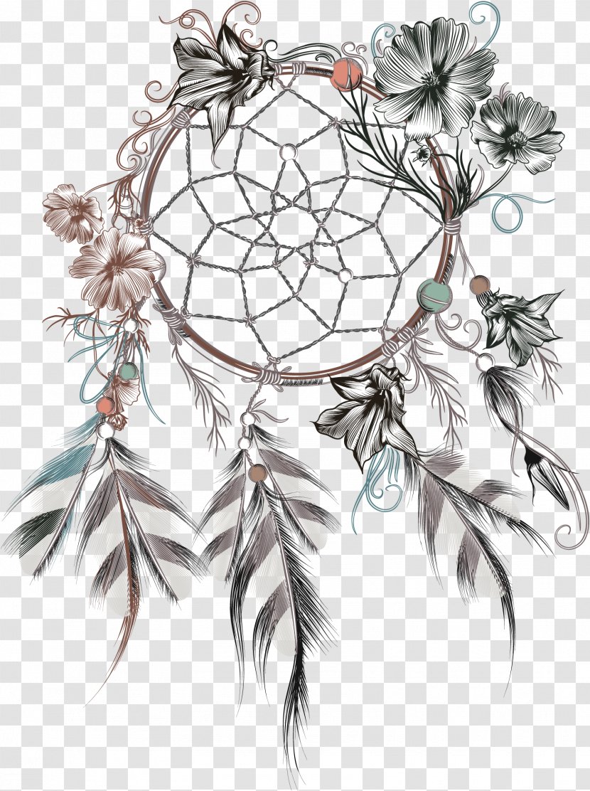 Dreamcatcher Feather Flower Illustration - Stock Photography - Vector Charm Transparent PNG