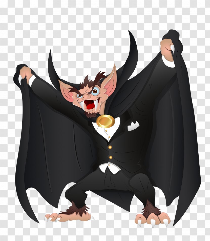 Count Dracula Cartoon Vampire - Vertebrate - Devil Bat Transparent PNG
