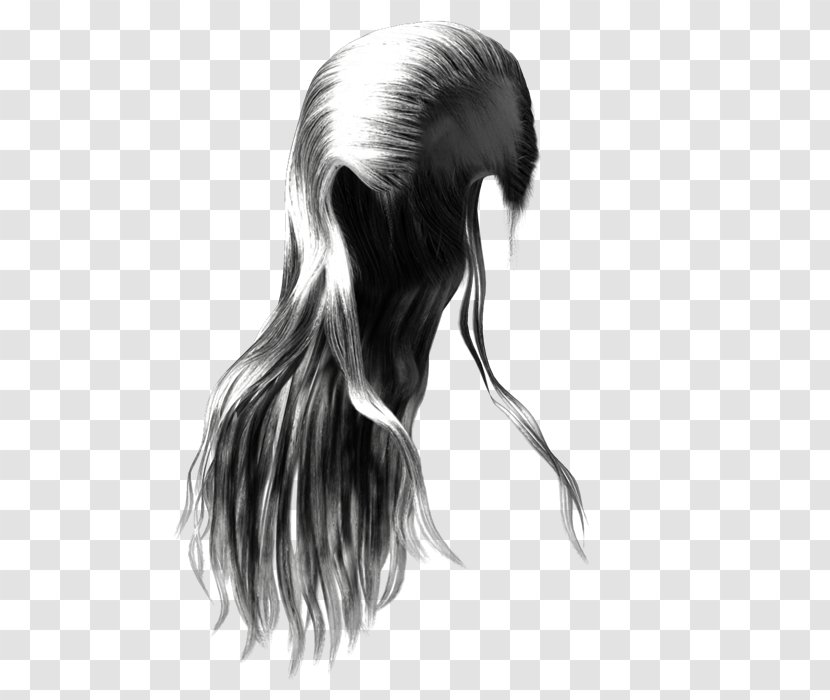 Long Hair Coloring Wig - Human Color Transparent PNG
