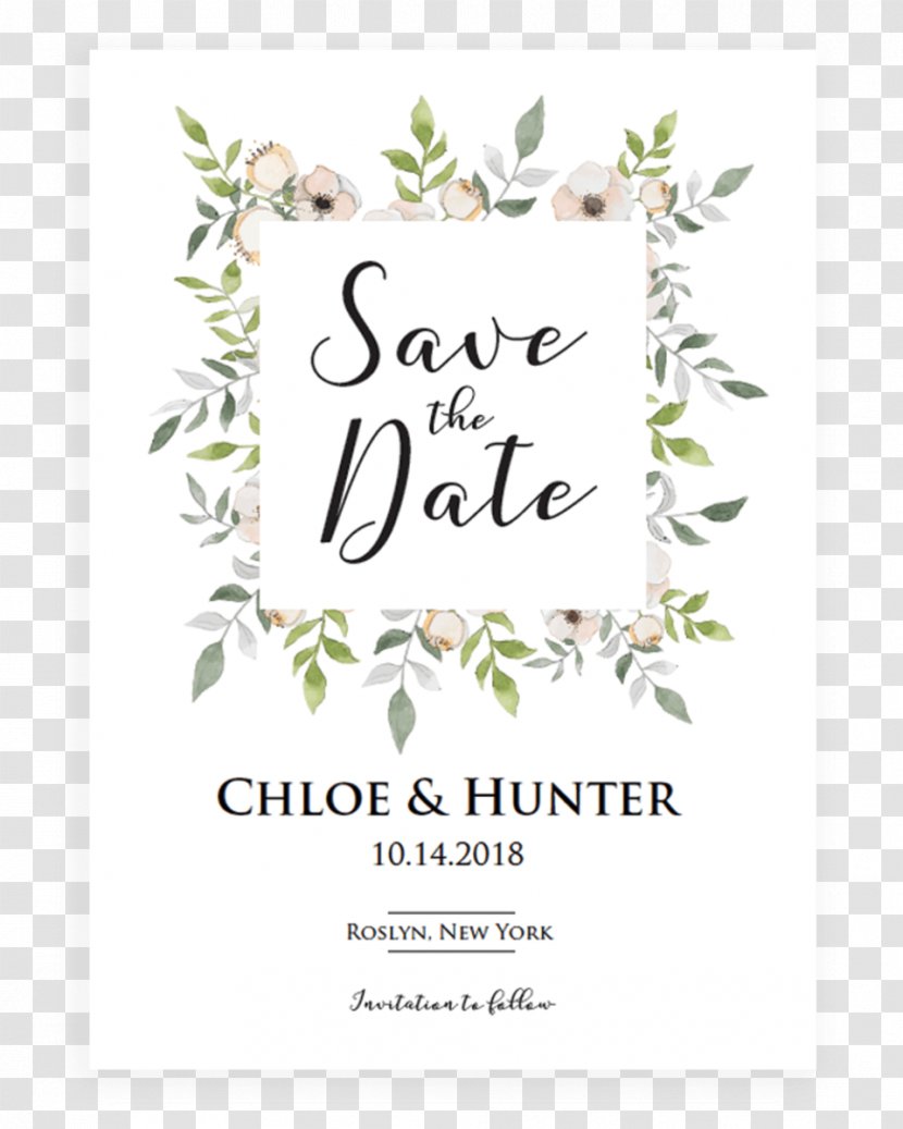 Wedding Invitation Save The Date Flower Floral Design - Flowering Plant Transparent PNG