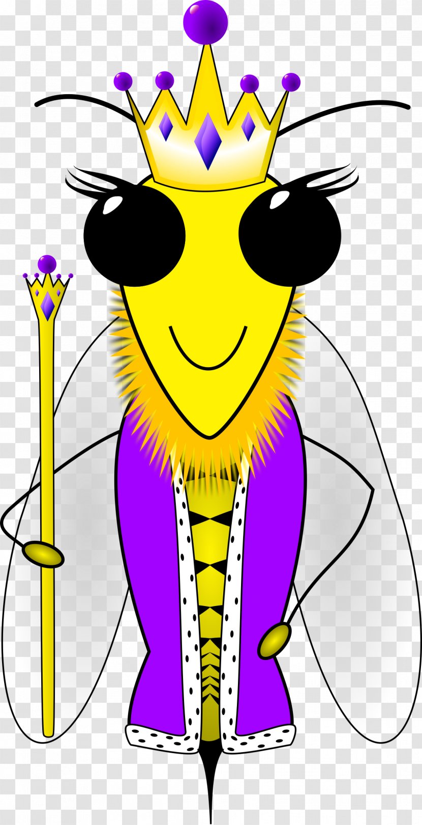 Queen Bee Beehive Honey Clip Art - Purple - Bees Transparent PNG