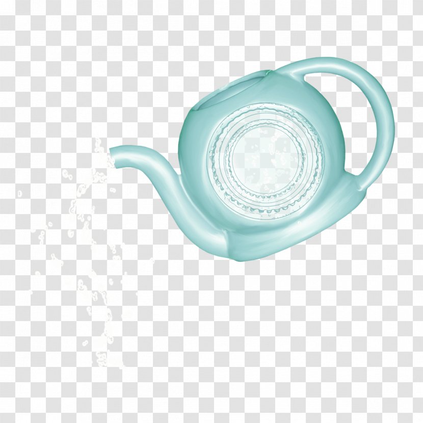 Teapot Water - Designer - Blue Kettle Transparent PNG
