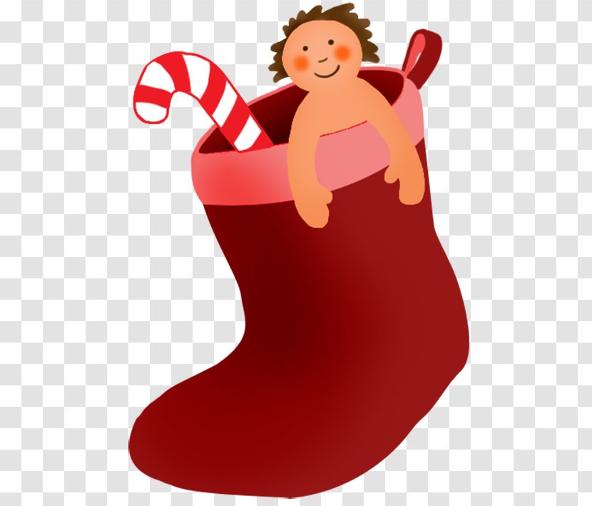 Santa Claus Christmas Stockings Candy Cane Clip Art - Fictional Character Transparent PNG