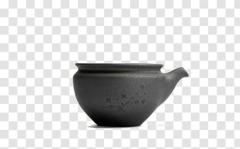 Teapot Iron - Kettle - Black Painted Spots Transparent PNG