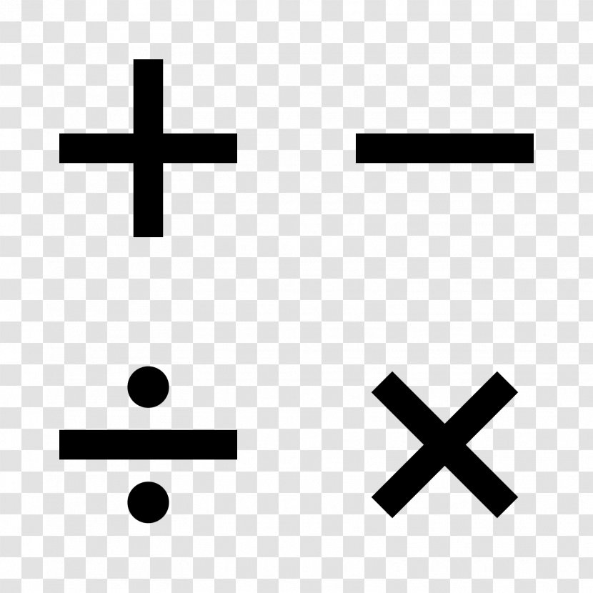 Mathematical Notation Mathematics Operation Plus-minus Sign - Black And White Transparent PNG