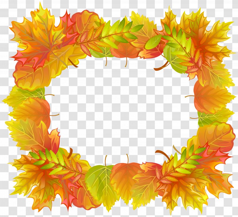 Picture Frames Autumn Desktop Wallpaper Clip Art - Watercolor Painting - Leaves Transparent PNG
