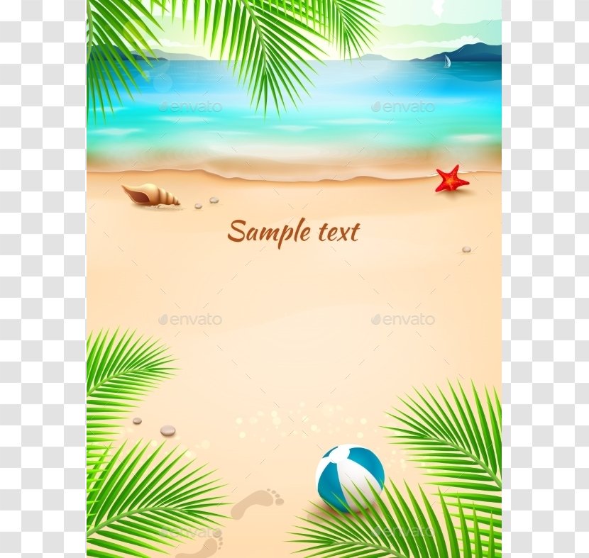 Beach Summer Illustration - Vacation - Transparent Image Transparent PNG