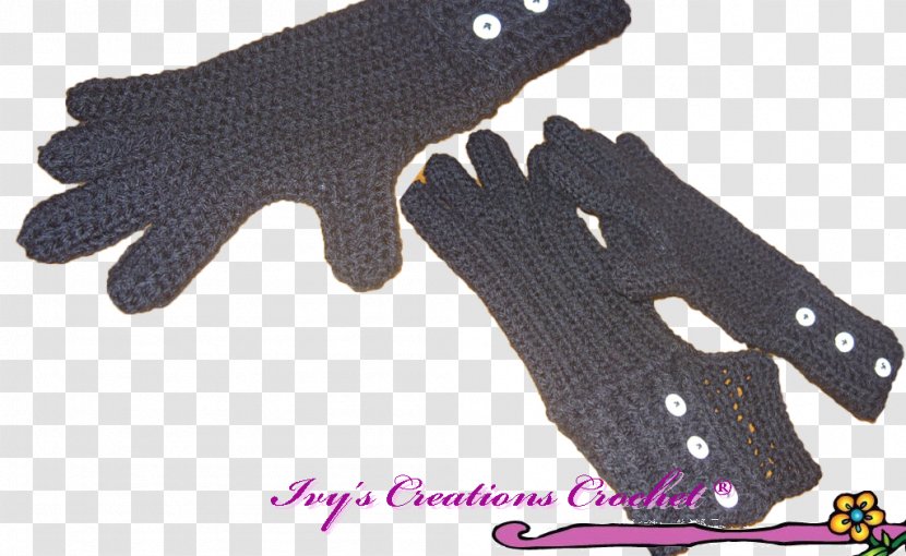 Warp Knitting Scarf Crochet Collar Glove - Black Transparent PNG