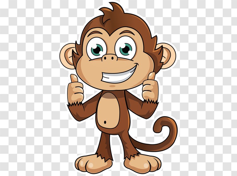 Monkey Sticker Animation Decal Clip Art - Human Behavior Transparent PNG