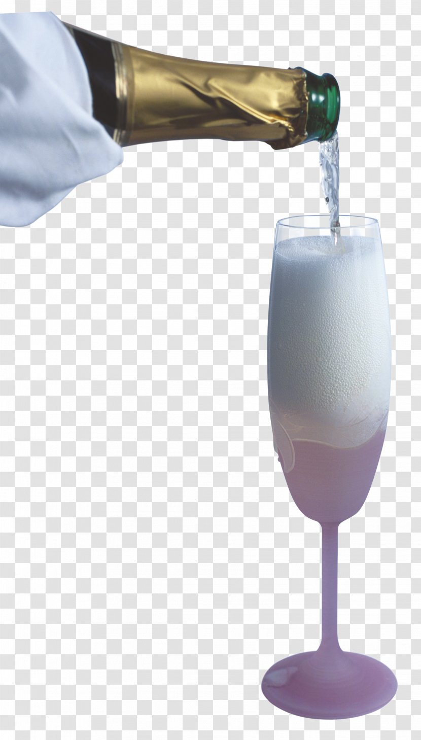Wine Glass Champagne Drink - Bottle Transparent PNG