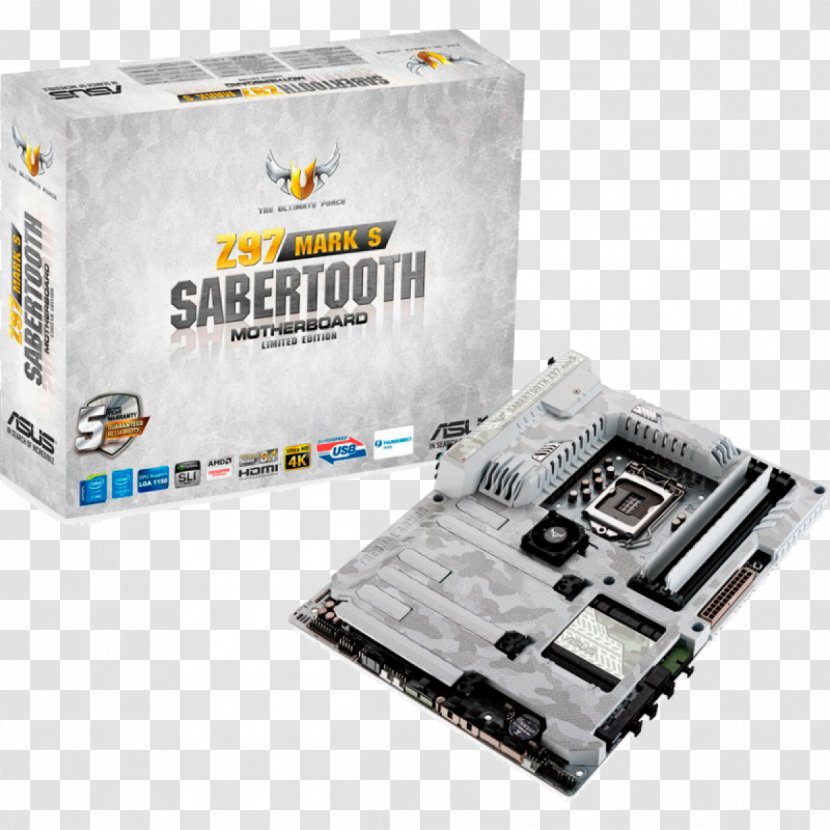 Intel LGA 1150 Motherboard ASUS Sabertooth Z97 Mark 1 S - Lga Transparent PNG