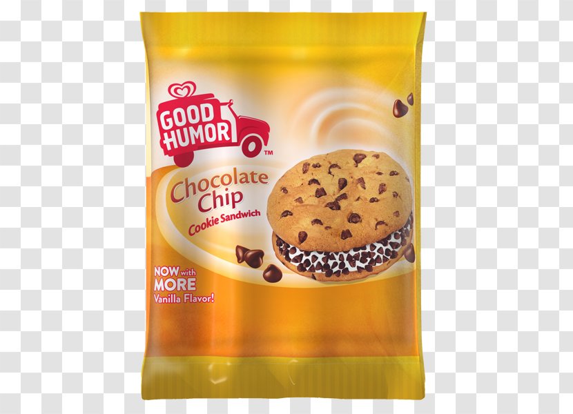 Chocolate Chip Cookie Ice Cream Sandwich Dessert Bar Good Humor Transparent PNG