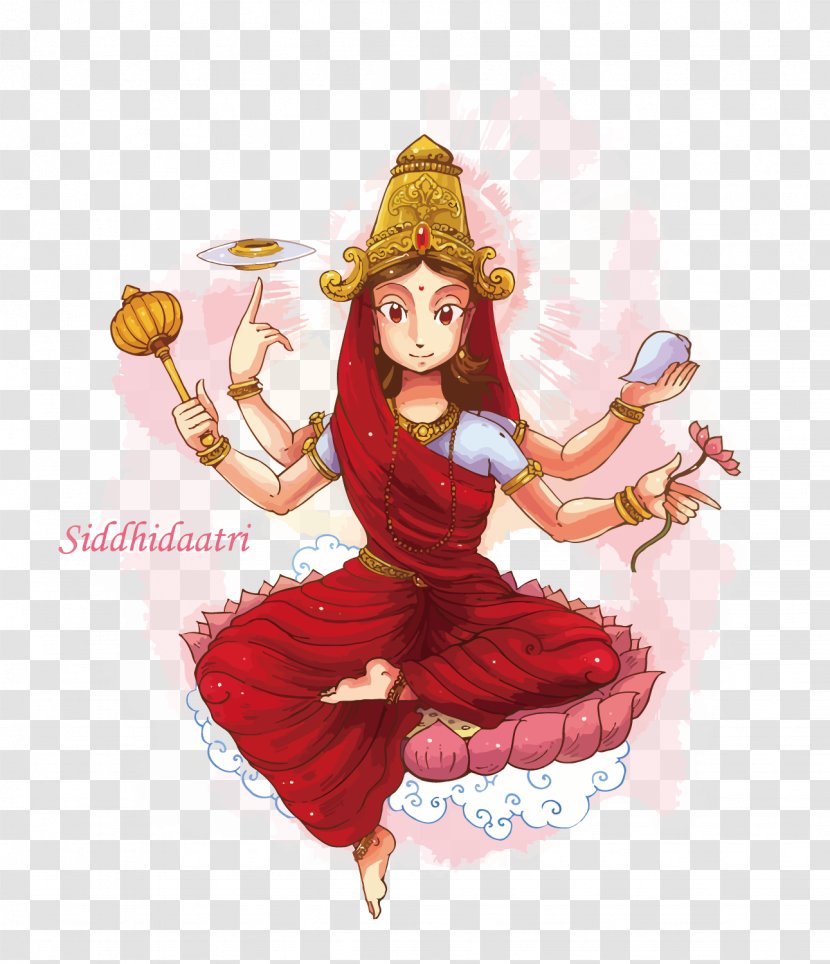 Shiva Siddhidhatri Navaratri Durga Devi - Vector Of Brahma Transparent PNG