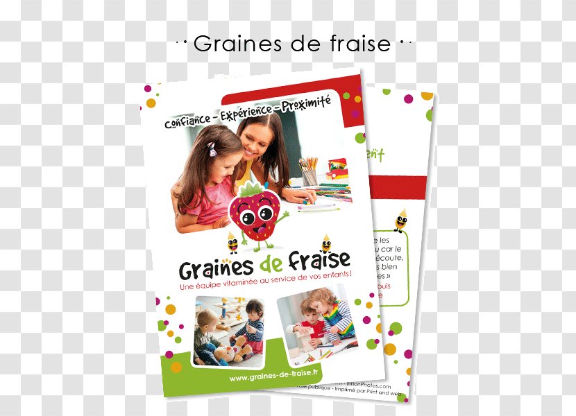 Graines De Fraise - Idea - Garde Children À Domicile Flyer Text Graphic Design AdvertisingFreelancing Flyers Transparent PNG