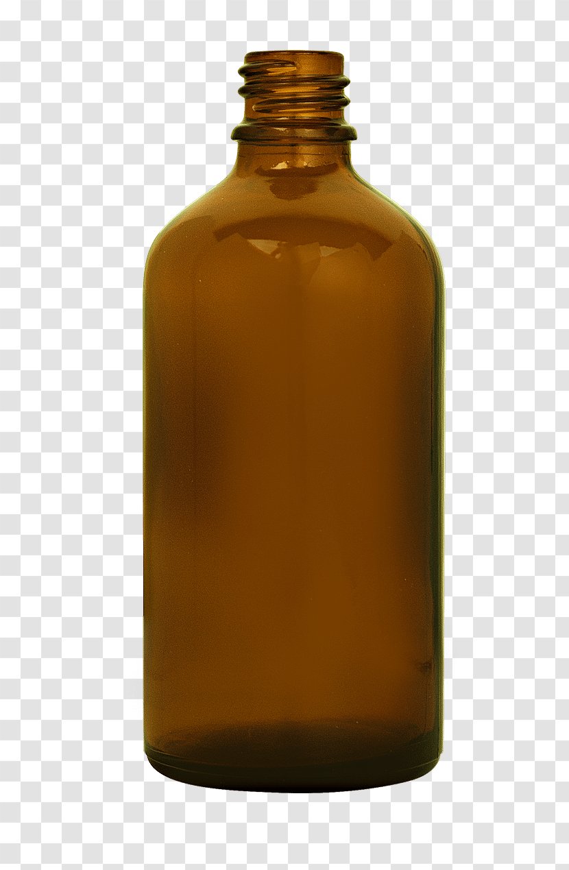 Glass Bottle Caramel Color Liquid - Amber Transparent PNG