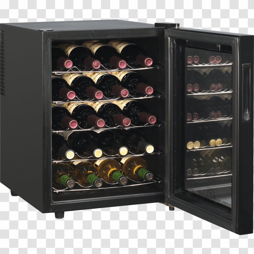Wine Cooler Cellar Bottle - Refrigerator - Glare Efficiency Transparent PNG