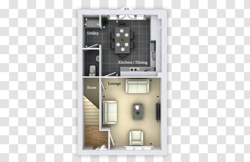 Floor Plan Open House Bedroom Transparent PNG