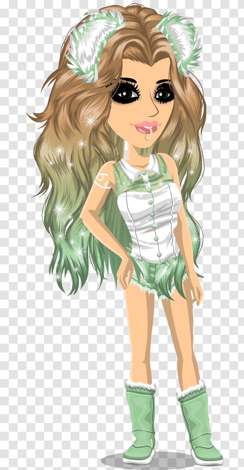 MovieStarPlanet Blogger Brown Hair Mexico - Heart - Sc Msp Transparent PNG