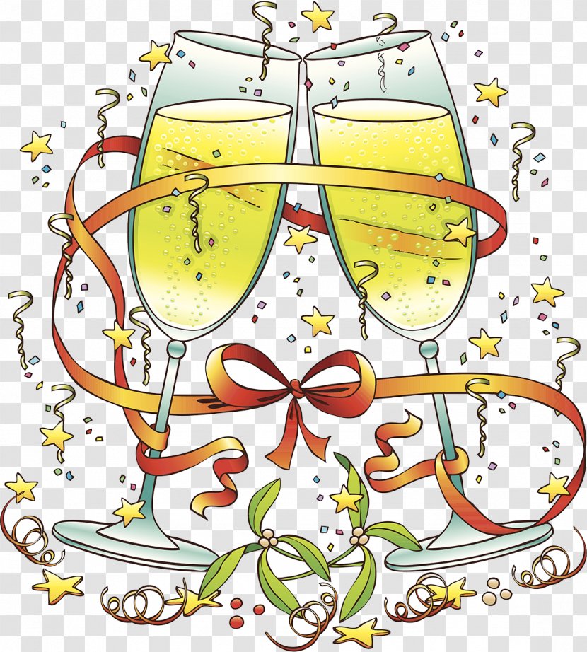 Prosecco Champagne Sparkling Wine - Eyewear - Christmas Glass Transparent PNG