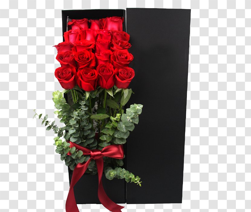 Paper Gift Box Flower Nosegay - Rose - A Bouquet Of Roses Buckle Creative Gifts Free Transparent PNG
