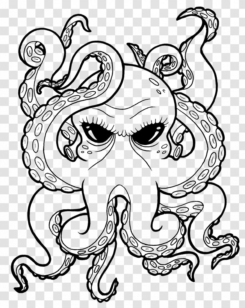 Octopus Drawing Cartoon Clip Art Transparent PNG