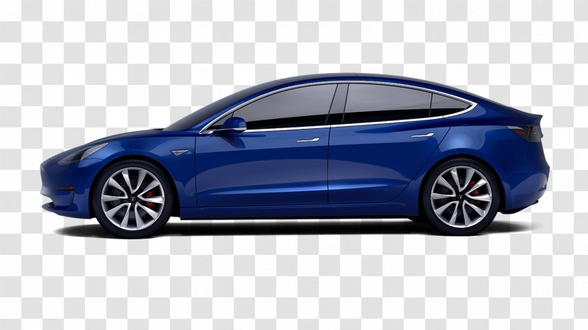 Tesla Model 3 Motors X Car - Mid Size Transparent PNG