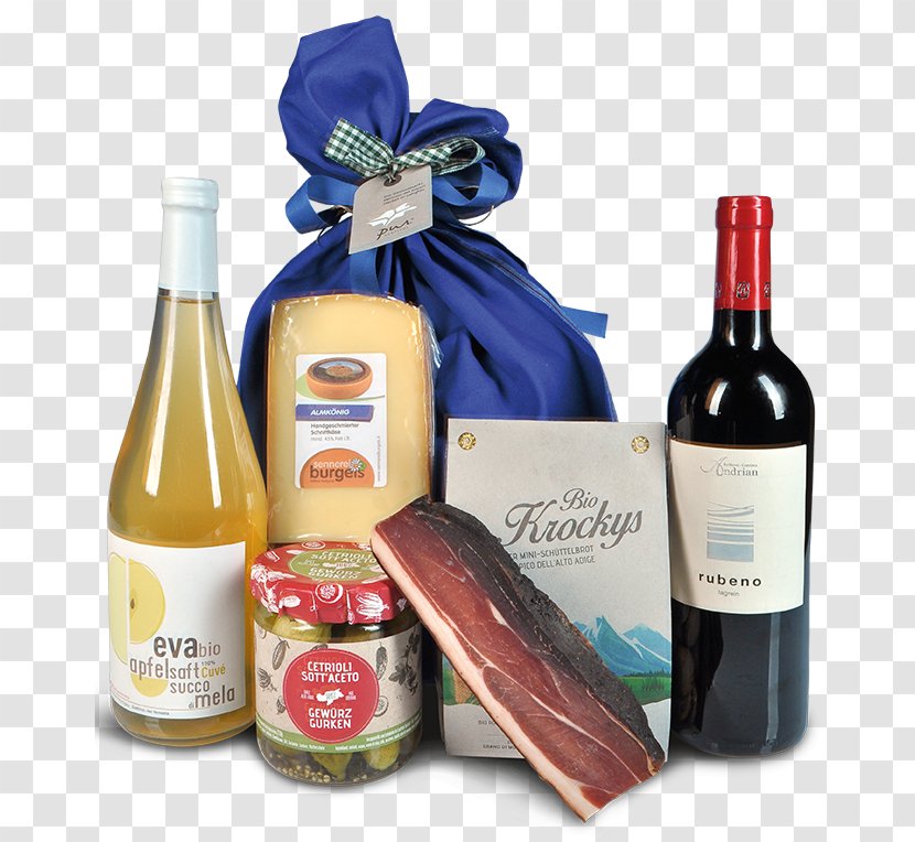 Wine Food Gift Baskets Liqueur Hamper Textile - Bottle Transparent PNG