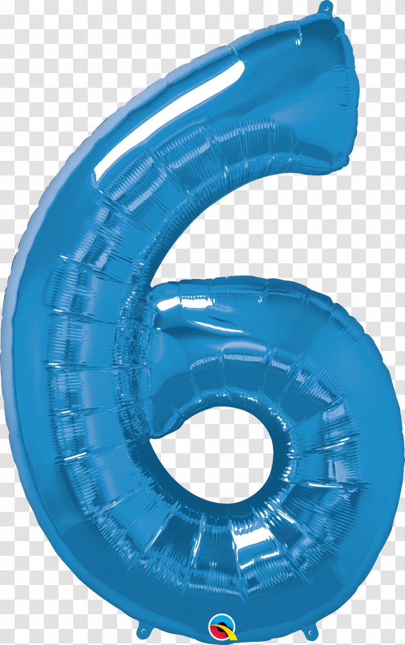 Gas Balloon Party Birthday Anniversary - Number 6 Transparent PNG