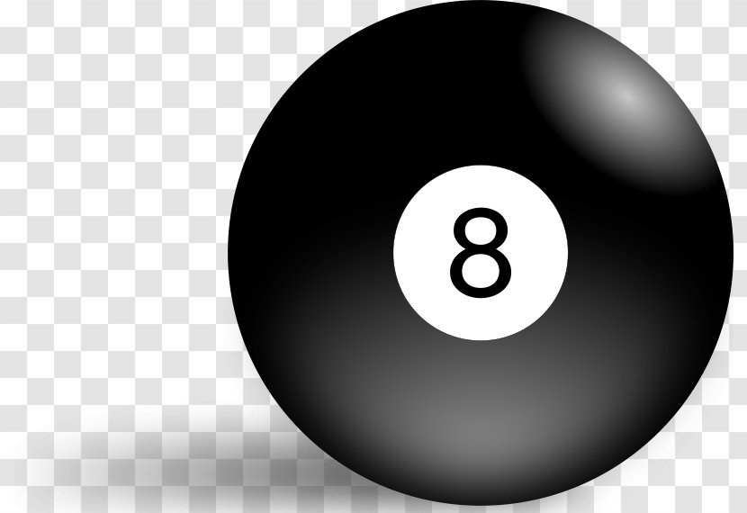 Eight-ball Billiard Ball Billiards Pool - Game - Black Cartoon Number 8 Transparent PNG