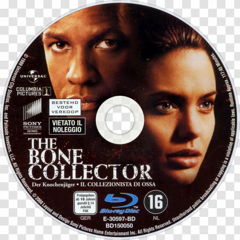 The Bone Collector Denzel Washington Lincoln Rhyme Film Blu-ray Disc - Compact - Movie Transparent PNG