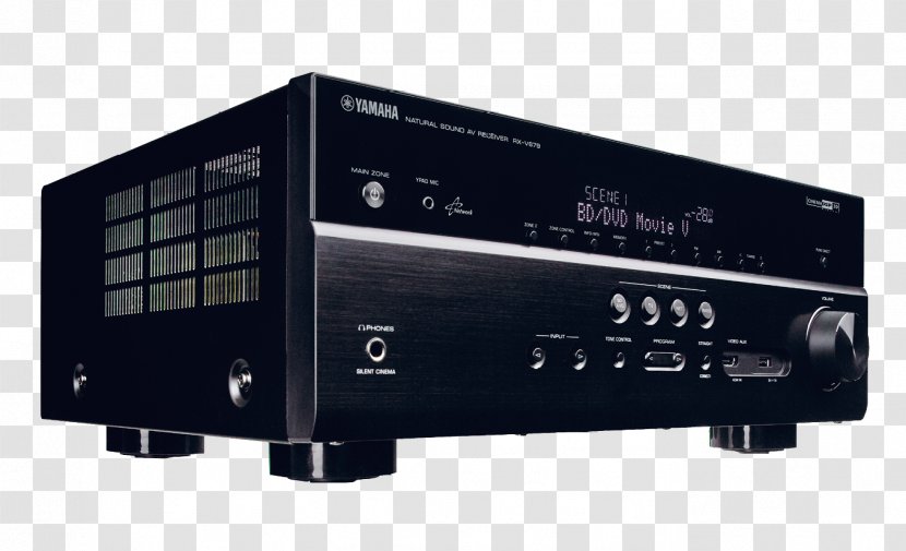 Electronics AV Receiver Home Theater Systems Radio Audio Signal - Yamaha Transparent PNG
