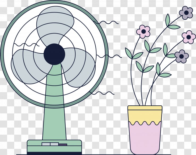 Ceiling Fan - Art - Fans Blow Flowers Transparent PNG